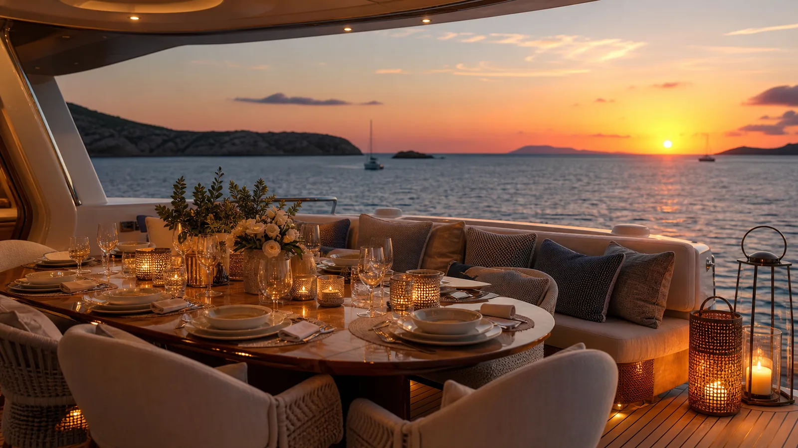 Yacht anchored off Formentera in turquoise water during a Balearic charter